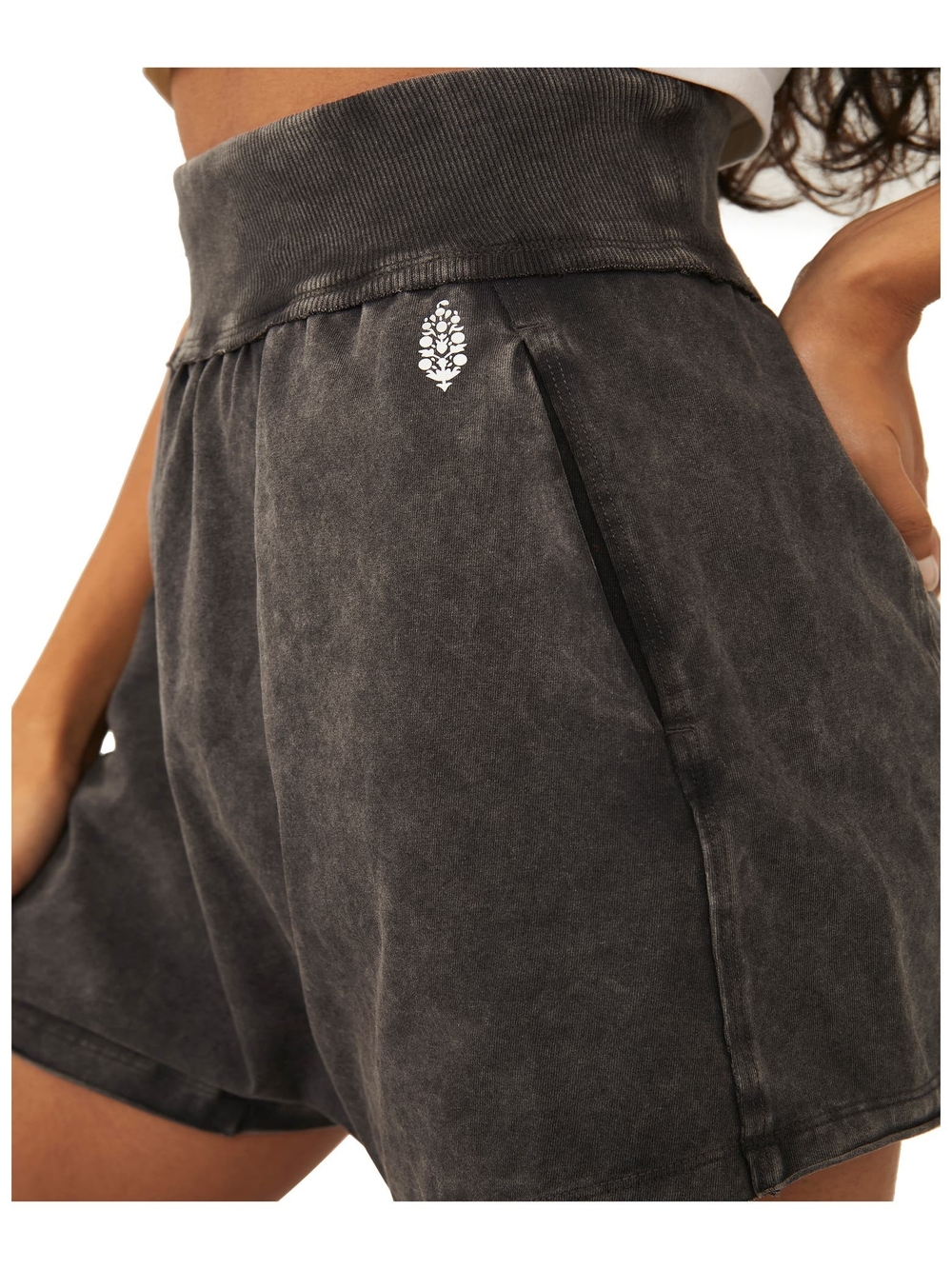 Free People FP Movement Hot Shot Harem Shorts Washed Brown XS Athletic EUC